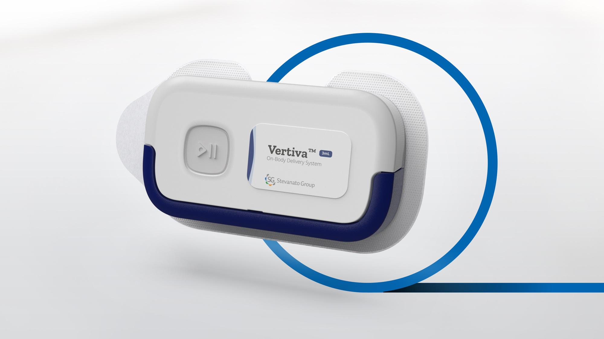 Vertiva on body delivery system with graphic