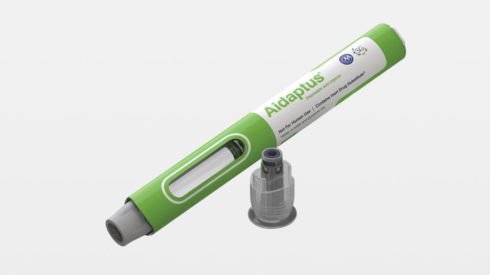 Aidaptus auto-injector opened