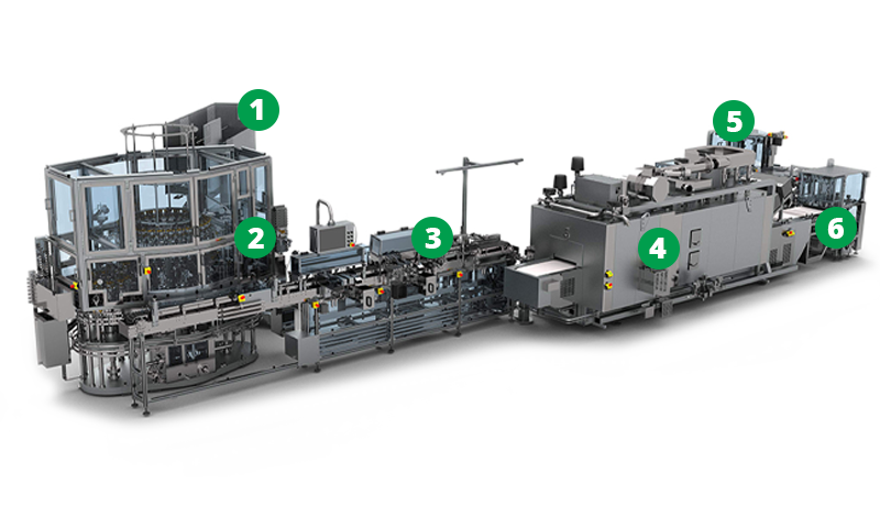 Ampoules line production 