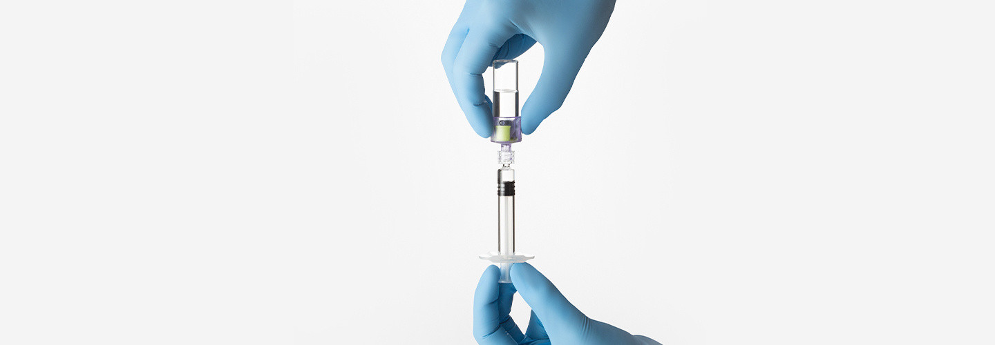 Handling Glass vial + EZ-LINK and SG ITC syringe